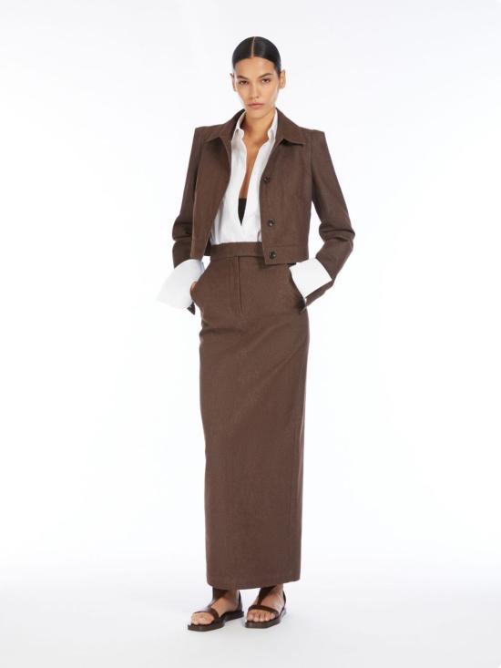 25SS 막스마라 스커트 2511101013600 002 BROWN - MAX MARA