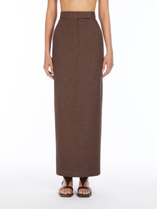 25SS 막스마라 스커트 2511101013600 002 BROWN - MAX MARA