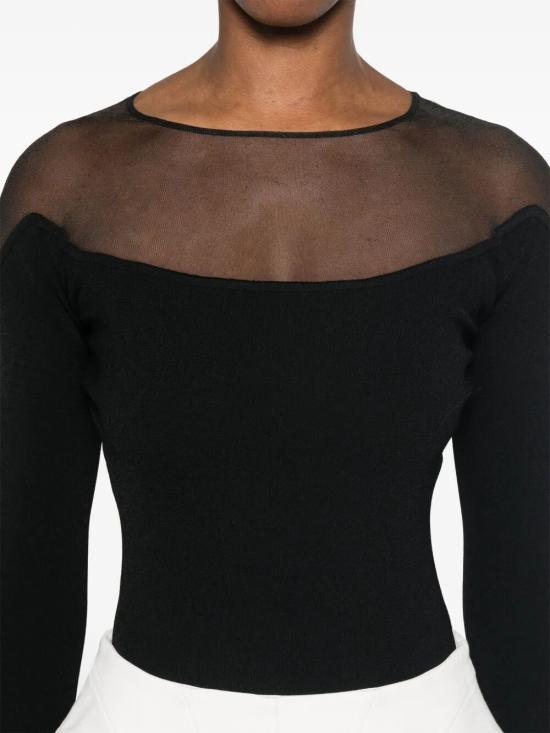 25SS 뮈글러 바디수트 티셔츠 25P2BO02771131 1999 BLACK - MUGLER