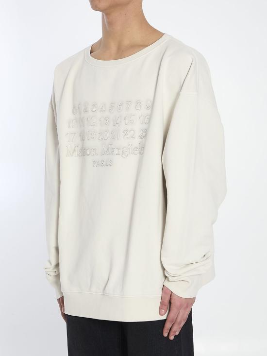 25SS 마르지엘라 엠보스드 로고 스웨트 셔츠 S50GU0230M25017103 ECRU - MAISON MARGIELA