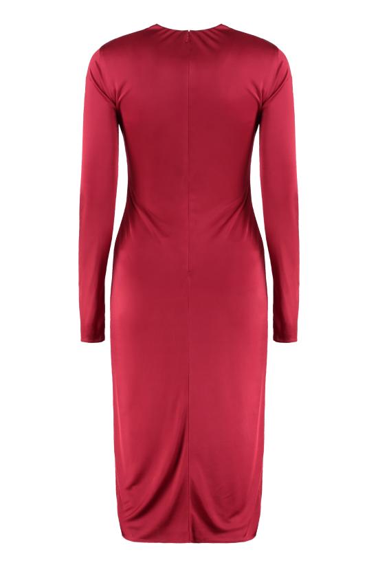 25SS 베르사체 미디 원피스 10184751A12497 1RB30 red - VERSACE