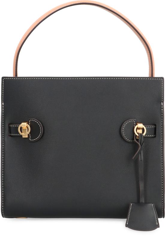  토리버치 스몰 리 리즈윌 더블백 61302 001 black - TORY BURCH