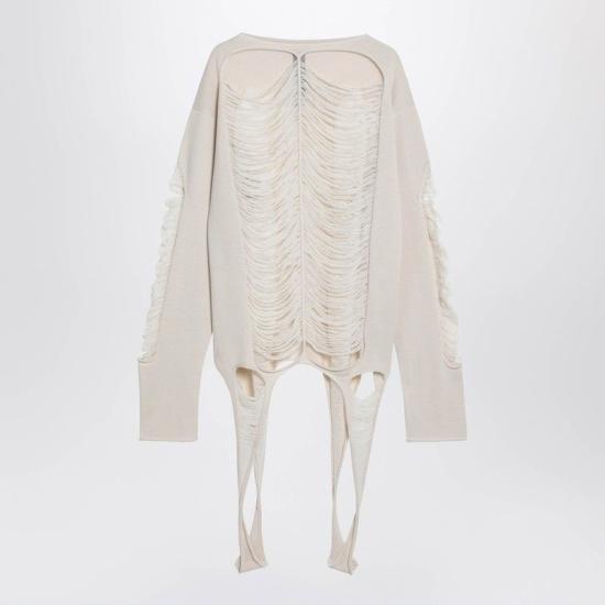 25SS 릭 오웬스 스웨터 RR01E5671KGRIDM 41 WHITE