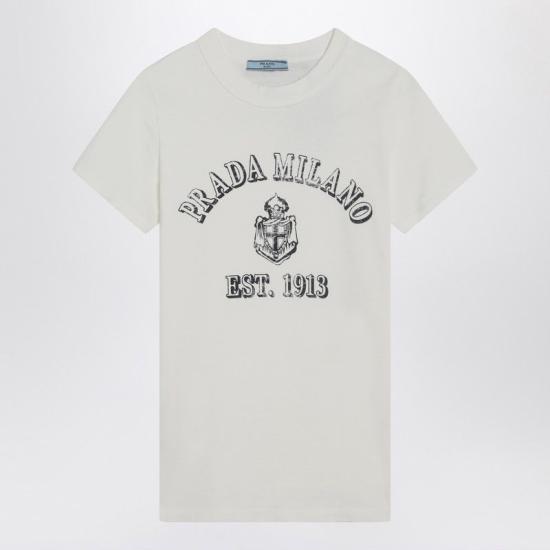 25SS 프라다 반팔 티셔츠 3557BOOO16XQ F0009 WHITE