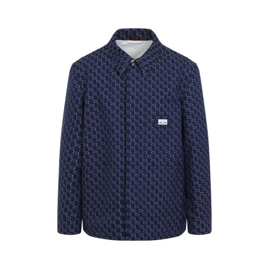  구찌 GG 쉐도우 코튼 셔츠 813998ZAR26 4069 BLUE