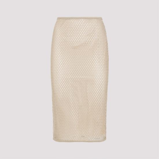25SS 프라다 미디 스커트 31143SOOO16ND F0065 Beige - PRADA