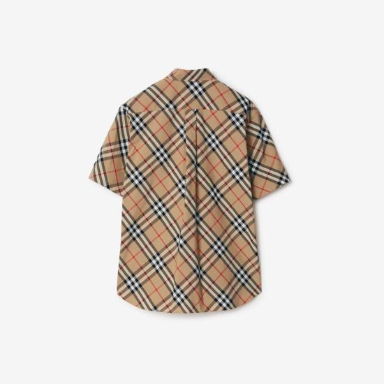 25SS 버버리 반팔 셔츠 8087637158013 B9368 Beige - BURBERRY