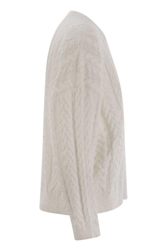 25SS 브루넬로 쿠치넬리 스웨터 MDV798102 CJ159 WHITE - BRUNELLO CUCINELLI