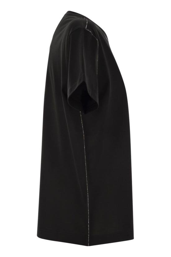 25SS 파비아나 필리피 반팔 티셔츠 JED265F278 825 BLACK - FABIANA FILIPPI