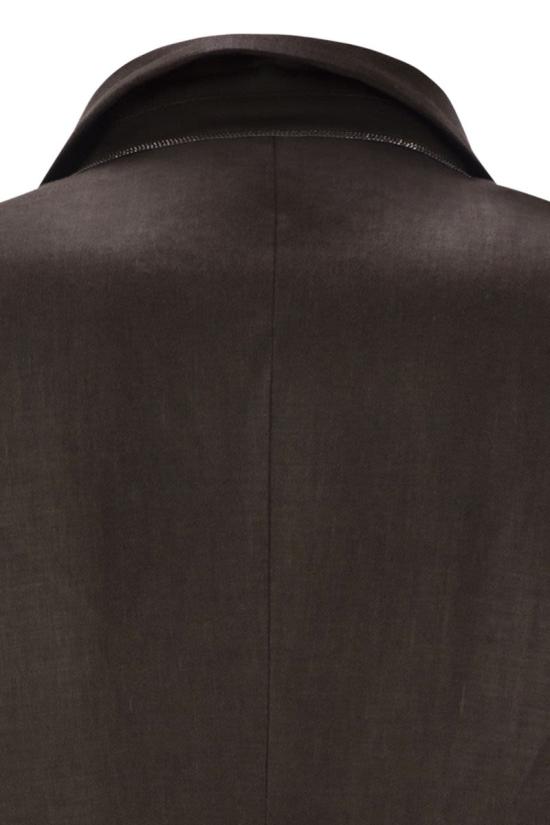 25SS 브루넬로 쿠치넬리 폴리쉬드 린넨 트윌 모닐리 블레이저  ML1427261 C273 BROWN - BRUNELLO CUCINELLI