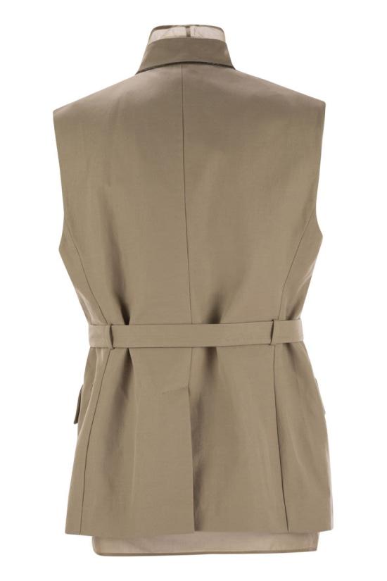 25SS 브루넬로 쿠치넬리 베스트 ML1457345 C2910 BEIGE - BRUNELLO CUCINELLI