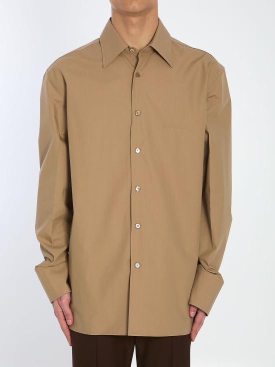 25SS 구찌 클래식 포플린 셔츠 823830Z7AMD 2319 BEIGE