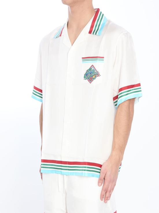 25SS 카사블랑카 반팔 셔츠 MS25SH00306 WHITE - CASABLANCA