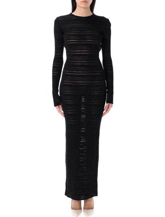 25SS 안드레아 아다모 롱 원피스 PS25104010 004 BLACK