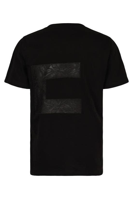 25SS 엘리자베타프랜치 반팔 티셔츠 MA03151E2 110 black - ELISABETTA FRANCHI