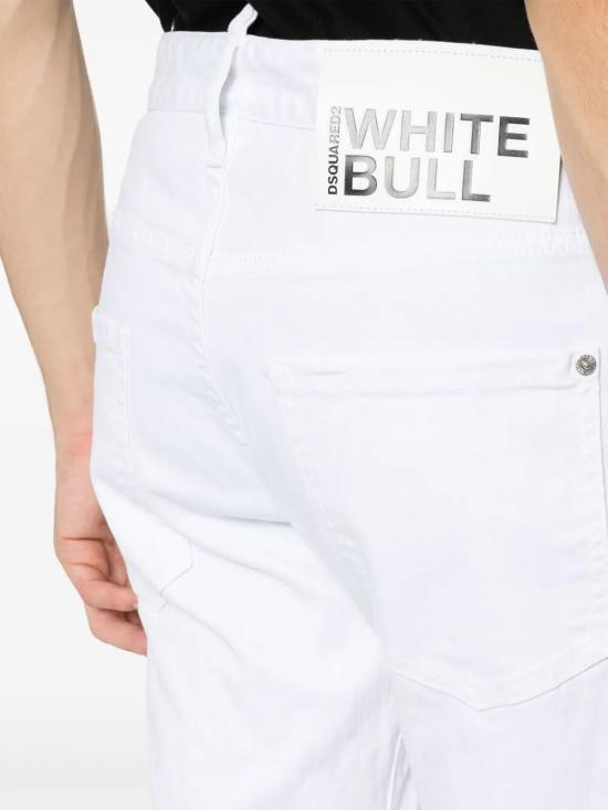 25SS 디스퀘어드2 스트레이트 팬츠 S74LB1491S39781 100 WHITE - DSQUARED2