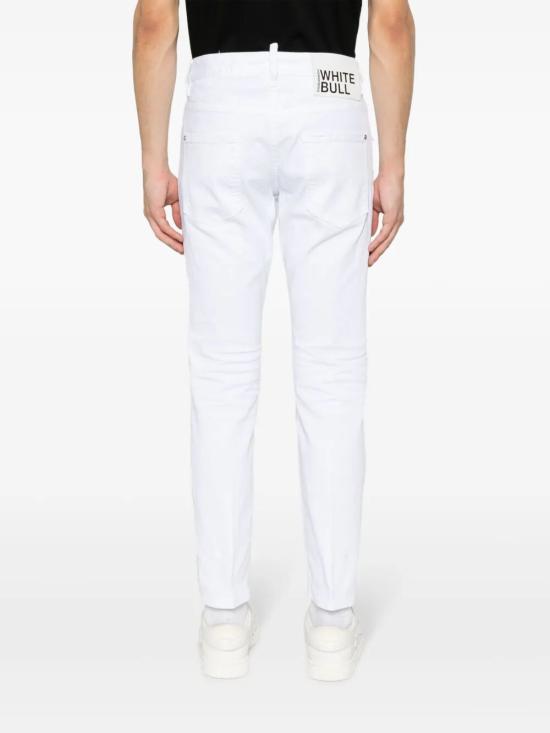 25SS 디스퀘어드2 스트레이트 팬츠 S74LB1491S39781 100 WHITE - DSQUARED2