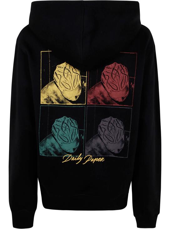 25SS 데일리 페이퍼 후드 티셔츠 2511046 BLACK - DAILY PAPER