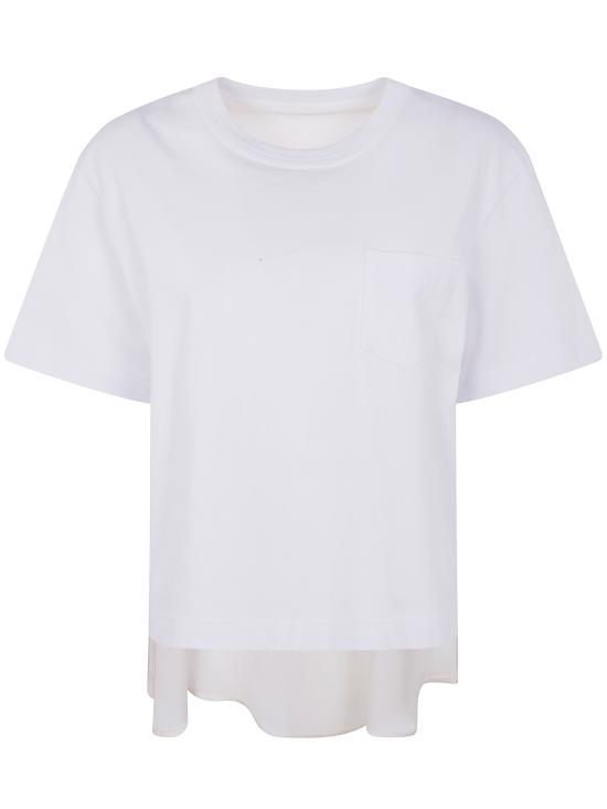 25SS 사카이 반팔 티셔츠 2507690 101 WHITE