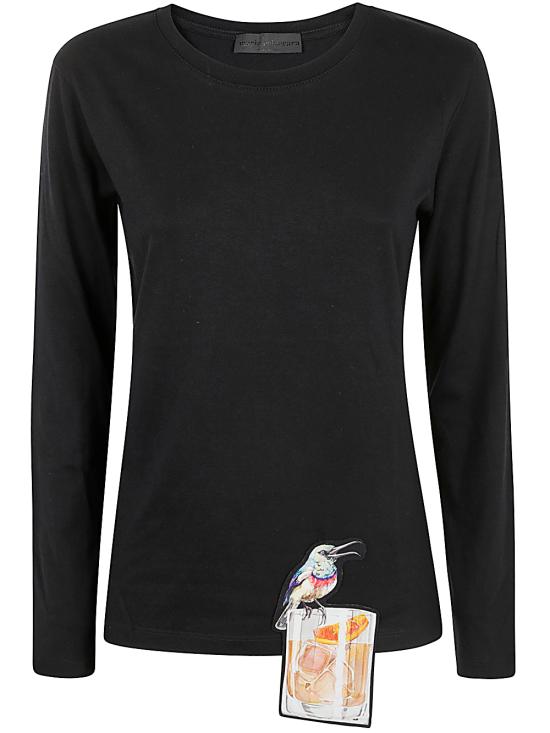  마리아 칼데라라 긴팔 티셔츠 S400J 953 BLACK