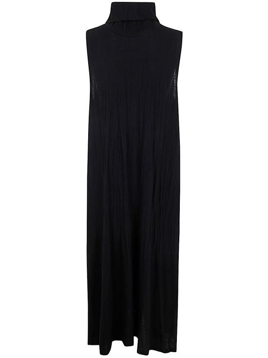  와이즈 요지 야마모토 미디 원피스 YBT21676 3 BLACK - Y’S YOHJI YAMAMOTO