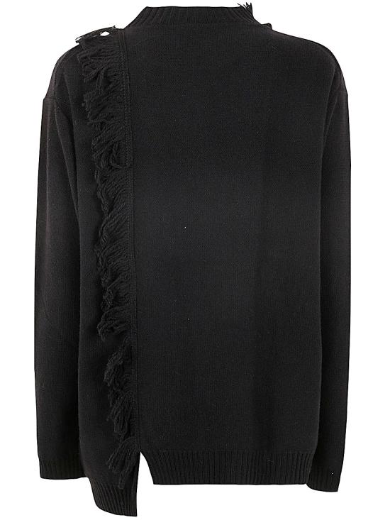  와이즈 요지 야마모토 스웨터 YBK86682 BLACK - Y’S YOHJI YAMAMOTO