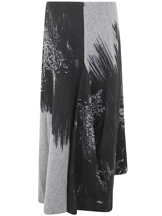  와이즈 요지 야마모토 롱 스커트 YUS04129 2 GREY - Y’S YOHJI YAMAMOTO