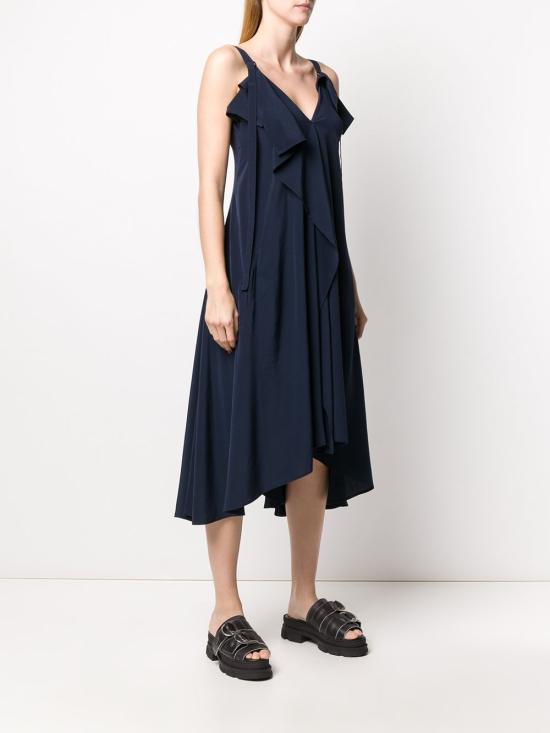  와이즈 요지 야마모토 롱 원피스 YND32501 BLUE - Y’S YOHJI YAMAMOTO