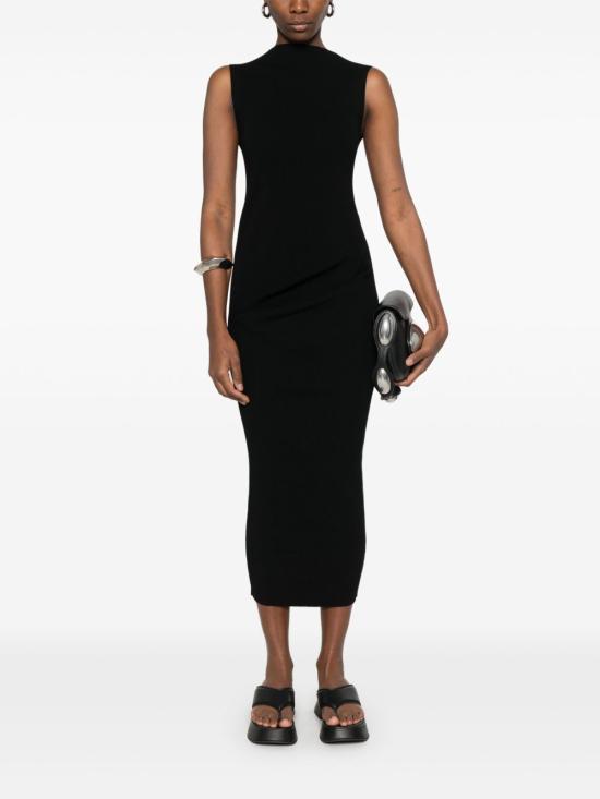 25SS 릭 오웬스 미디 원피스 RP01E7638RIBVI09 BLACK - RICK OWENS