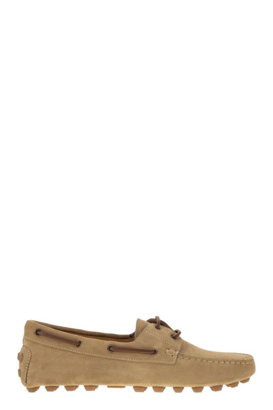 25SS 토즈 보트 고미노 버블 스웨이드 로퍼 XXM52K05300RE0 C801 BEIGE