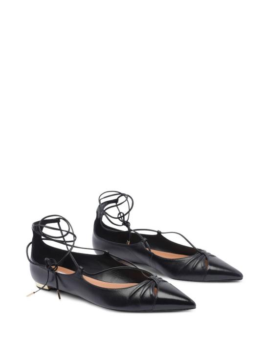 25SS 아쿠아주라 플랫 슈즈 GBIFLAA0NNG BLACK - AQUAZZURA