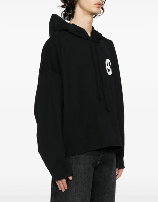 25SS 아크네 스튜디오 후드 티셔츠 CI0161 BLACK - ACNE STUDIOS