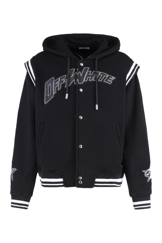 25SS 오프화이트 후드 티셔츠 OMEK003S25JER002 1040 black