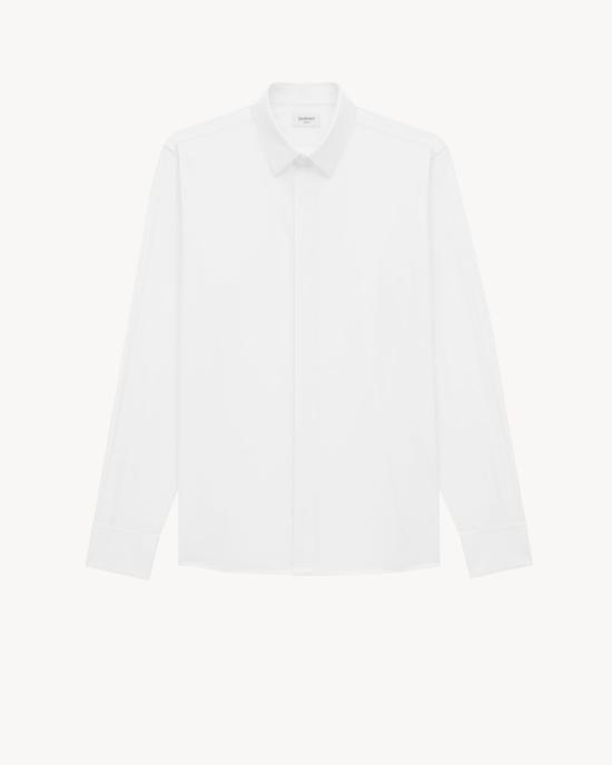25SS 생로랑 긴팔 셔츠 564269Y271W 9000 WHITE