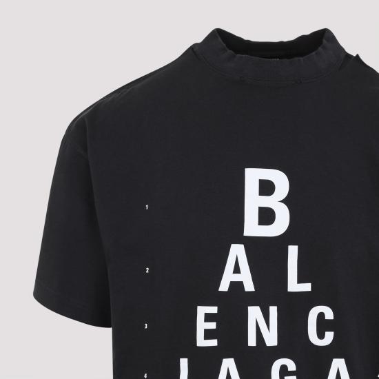 25SS 발렌시아가 옵틱컬 오버사이즈 티셔츠 811688TRVU6 9034 BLACK - BALENCIAGA