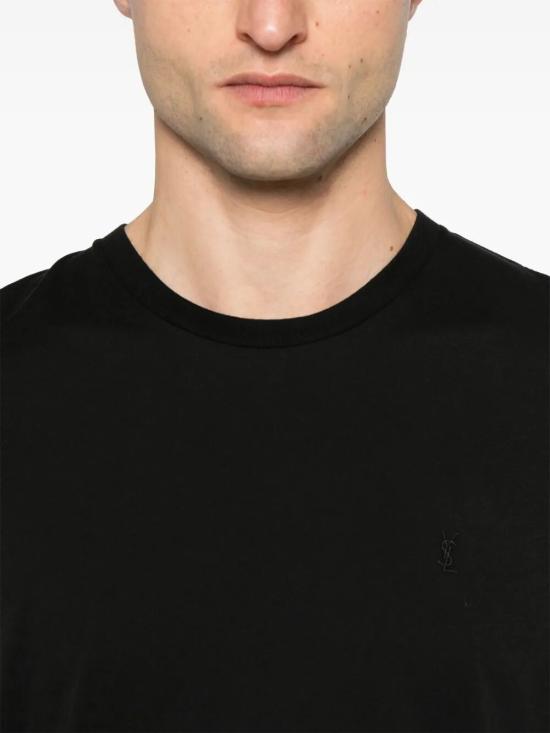 25SS 생로랑 반팔 티셔츠 819395Y2ZJ2 1000 BLACK - SAINT LAURENT
