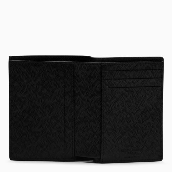 26FW 생로랑 그랑 드 뿌드르 엠보스드 레더 파리 크레딧 카드 지갑 668726BTY0N 1000 BLACK - SAINT LAURENT