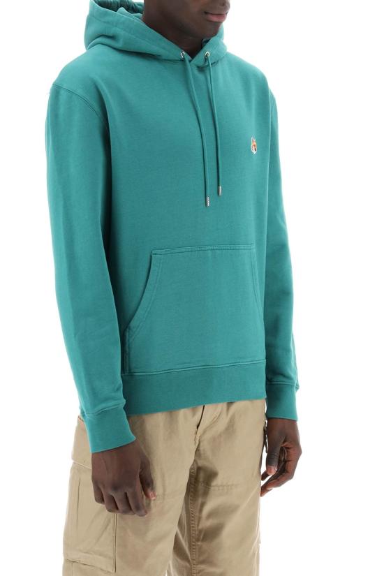  메종키츠네 폭스 헤드 패치 레귤러 후드 LM00702KM0001 GREEN - MAISON KITSUNE