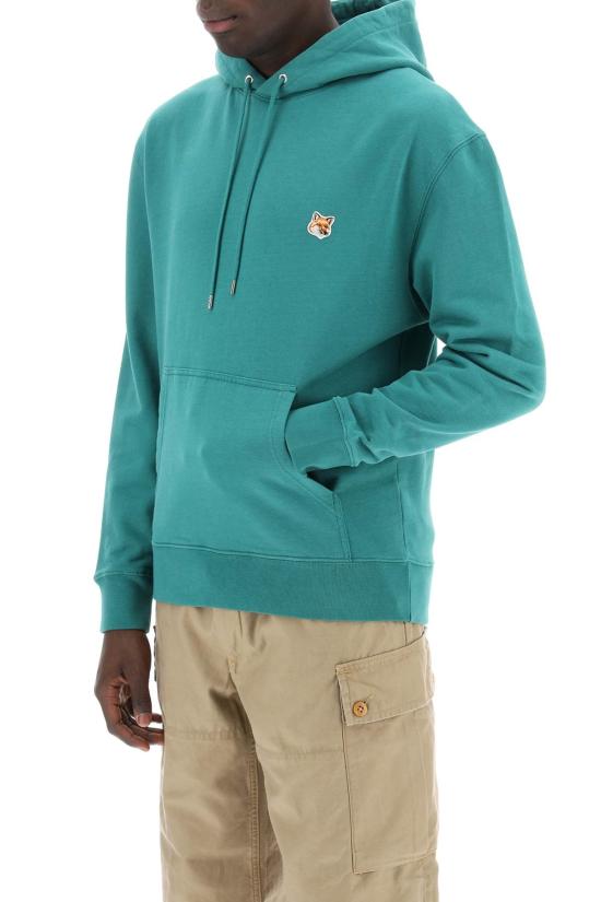  메종키츠네 폭스 헤드 패치 레귤러 후드 LM00702KM0001 GREEN - MAISON KITSUNE