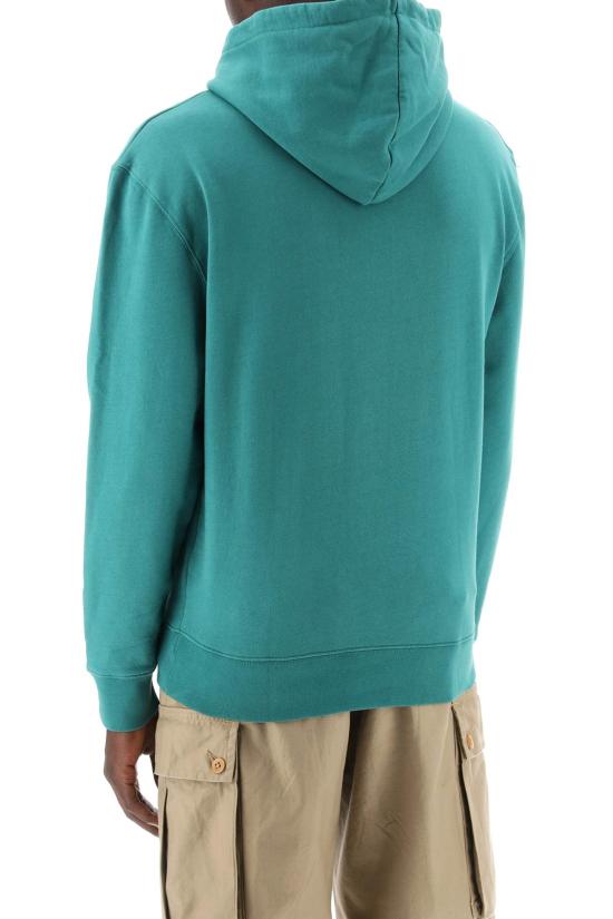  메종키츠네 폭스 헤드 패치 레귤러 후드 LM00702KM0001 GREEN - MAISON KITSUNE