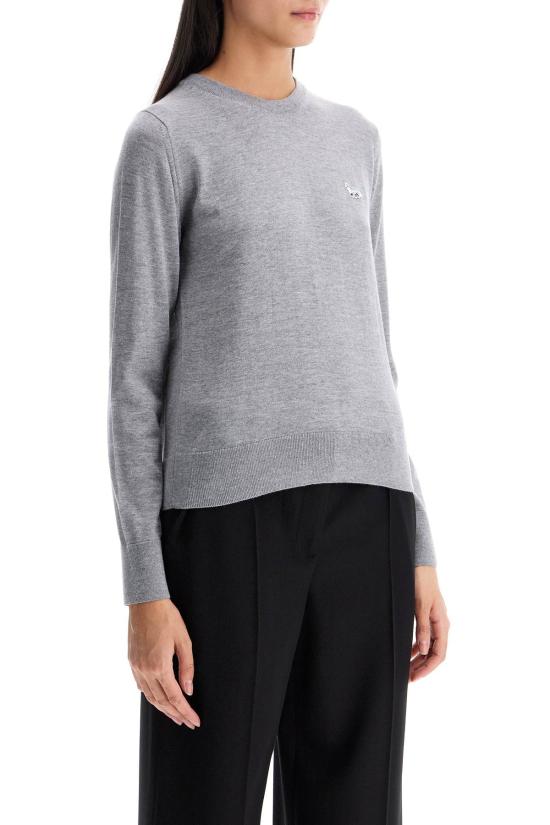  메종키츠네 베이비 폭스 패치 레귤러 스웨터 MW00816KT1036 GREY - MAISON KITSUNE