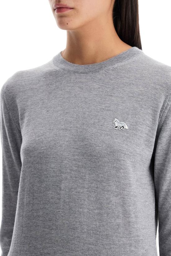  메종키츠네 베이비 폭스 패치 레귤러 스웨터 MW00816KT1036 GREY - MAISON KITSUNE