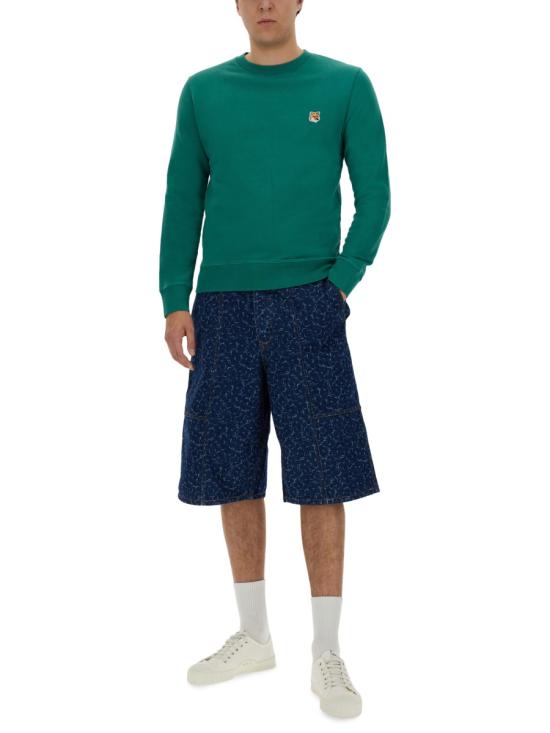  메종키츠네 폭스 헤드 패치 레귤러 스웻셔츠 LM00301KM0001 GREEN - MAISON KITSUNE