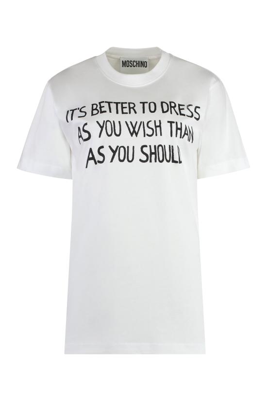 25SS 모스키노 반팔 티셔츠 07110541 1001 White