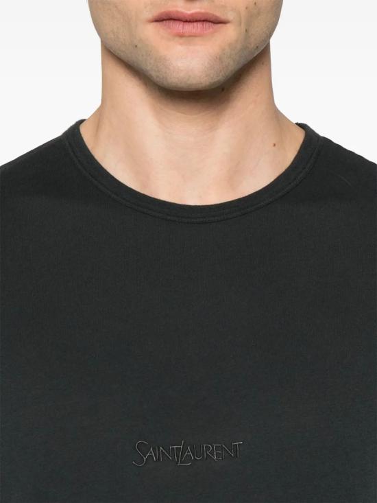 25SS 생로랑 반팔 티셔츠 818535YBHD2 1025 BLACK - SAINT LAURENT