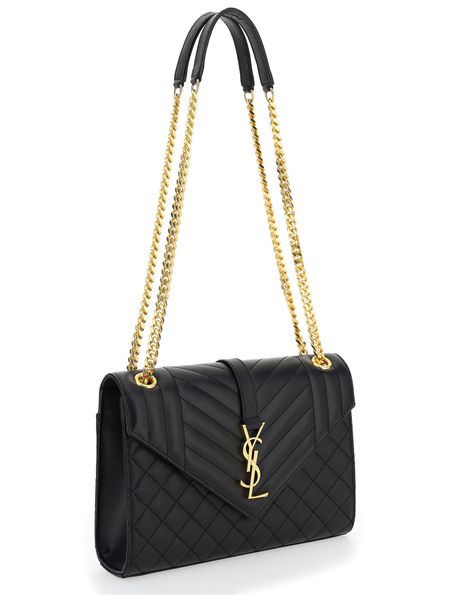 26FW 생로랑 엔벨로프 미디움 백 600185BOW91 1000 BLACK - SAINT LAURENT