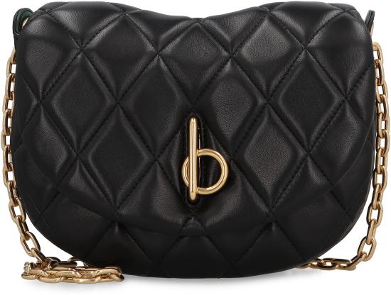 25SS 버버리 퀼티드 락킹 호스 백 8104628163390 A1189 black - BURBERRY
