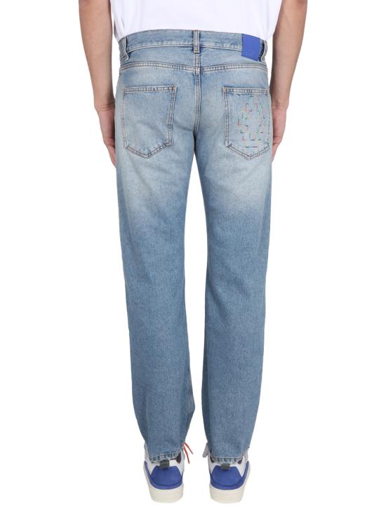  마르셀로 불론 스트레이트 팬츠 CMYA031 BLUE - MARCELO BURLON