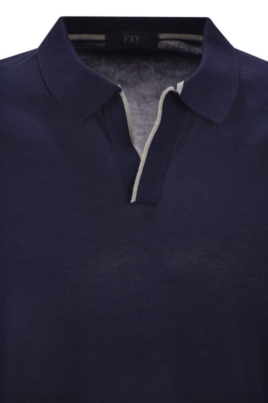 25SS 페이 폴로 티셔츠 NMMC1501740VHY 00V7 NIGHT BLUE - FAY