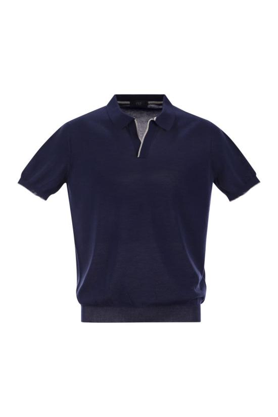 25SS 페이 폴로 티셔츠 NMMC1501740VHY 00V7 NIGHT BLUE